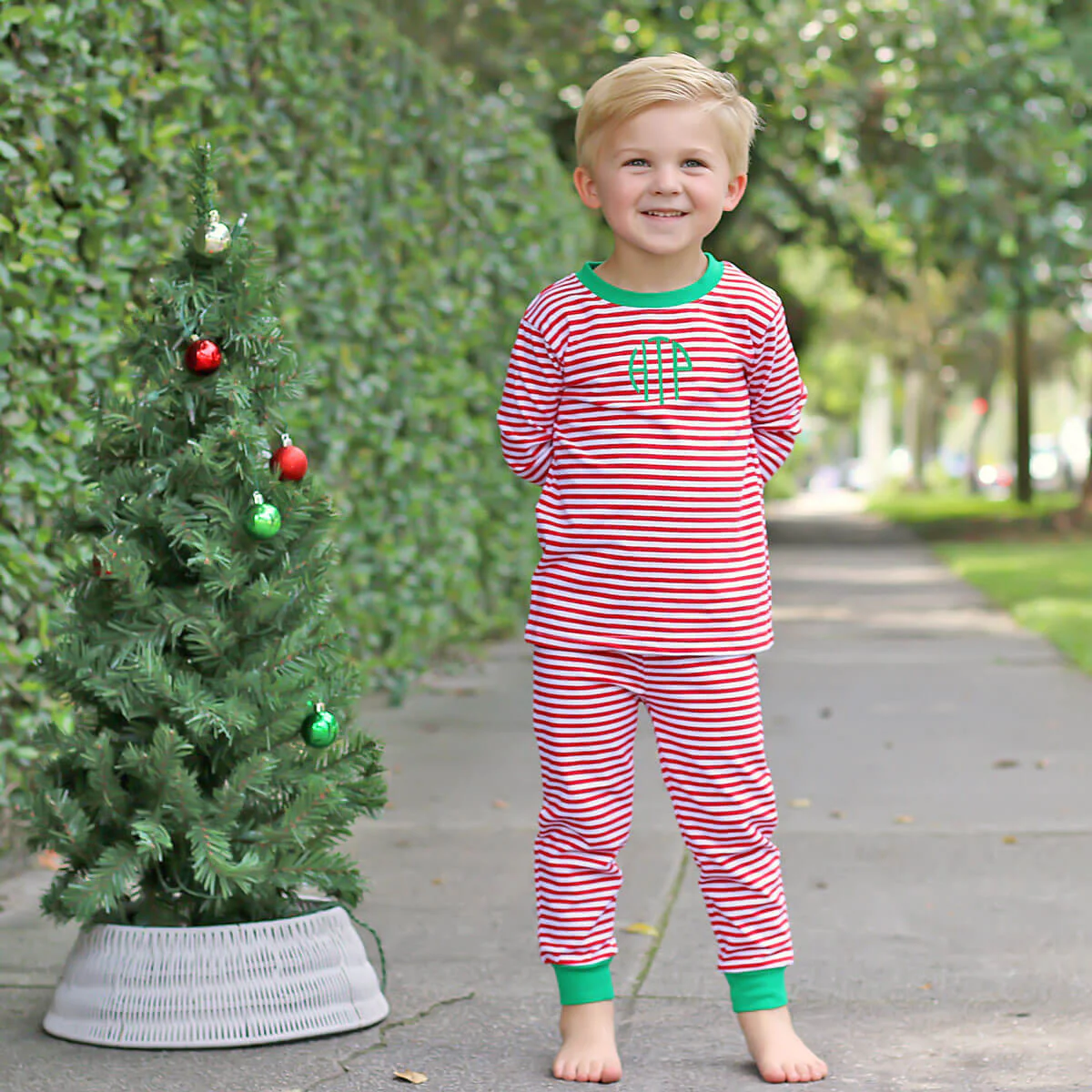 Red Candy Cane Stripe Pajamas - Image 3