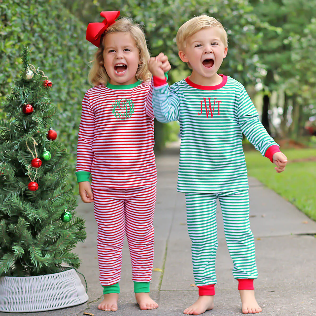 Red Candy Cane Stripe Pajamas - Image 4