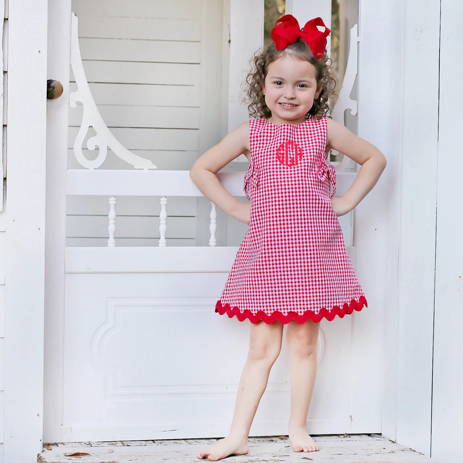 Red Gingham Eleanor Dress - Image 11