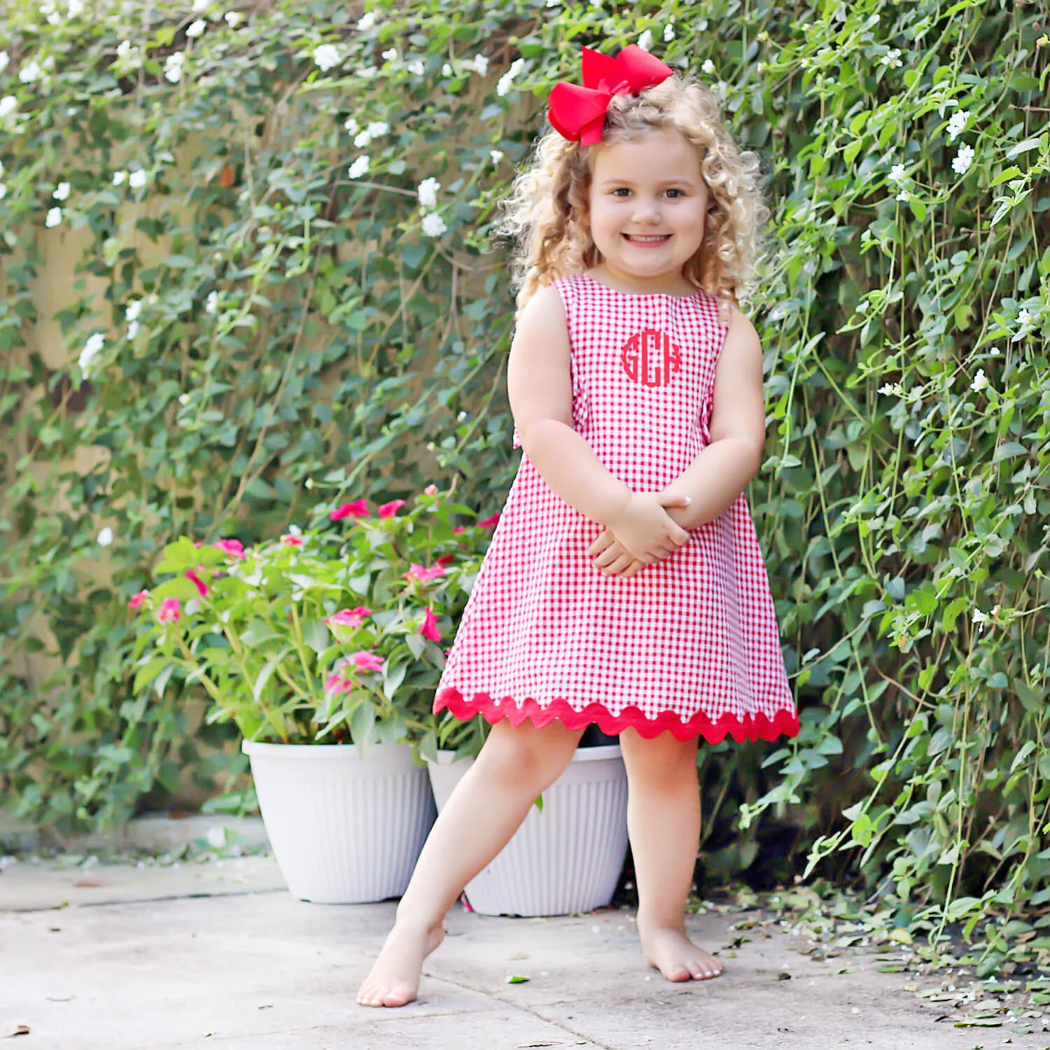 Red Gingham Eleanor Dress - Image 6