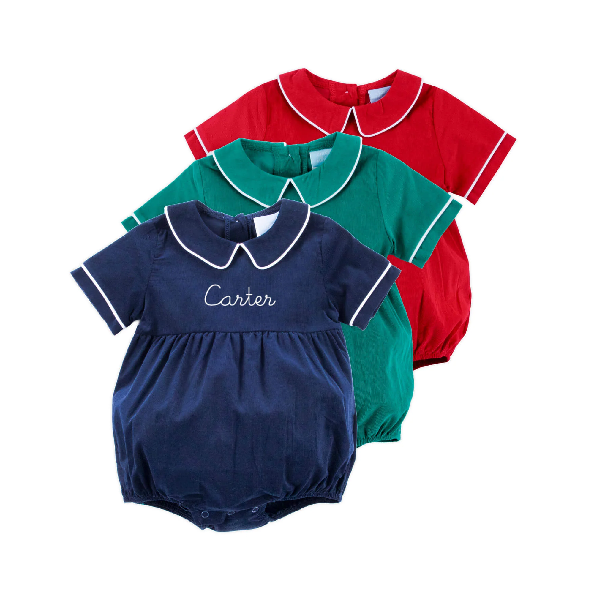Navy Corduroy Collared Bubble - Image 3