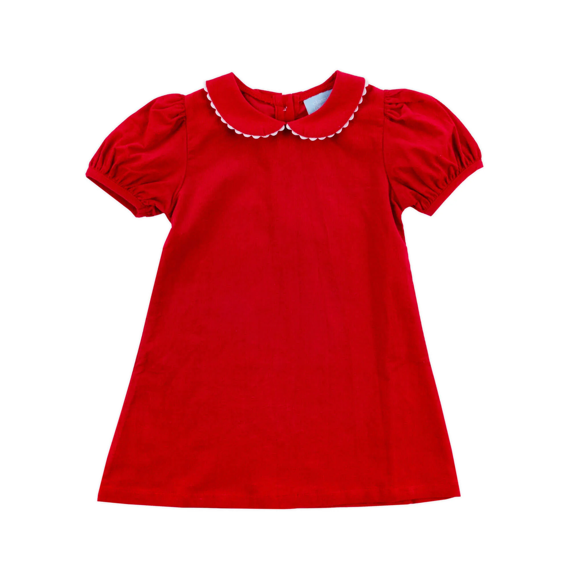 Red Corduroy Collared Sally Dress - Image 8