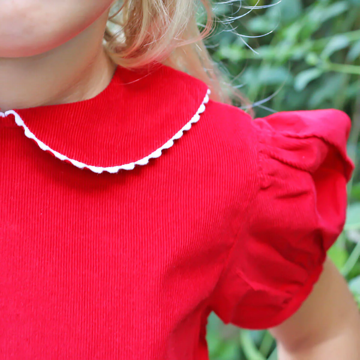 Red Corduroy Sally Dress - Image 5