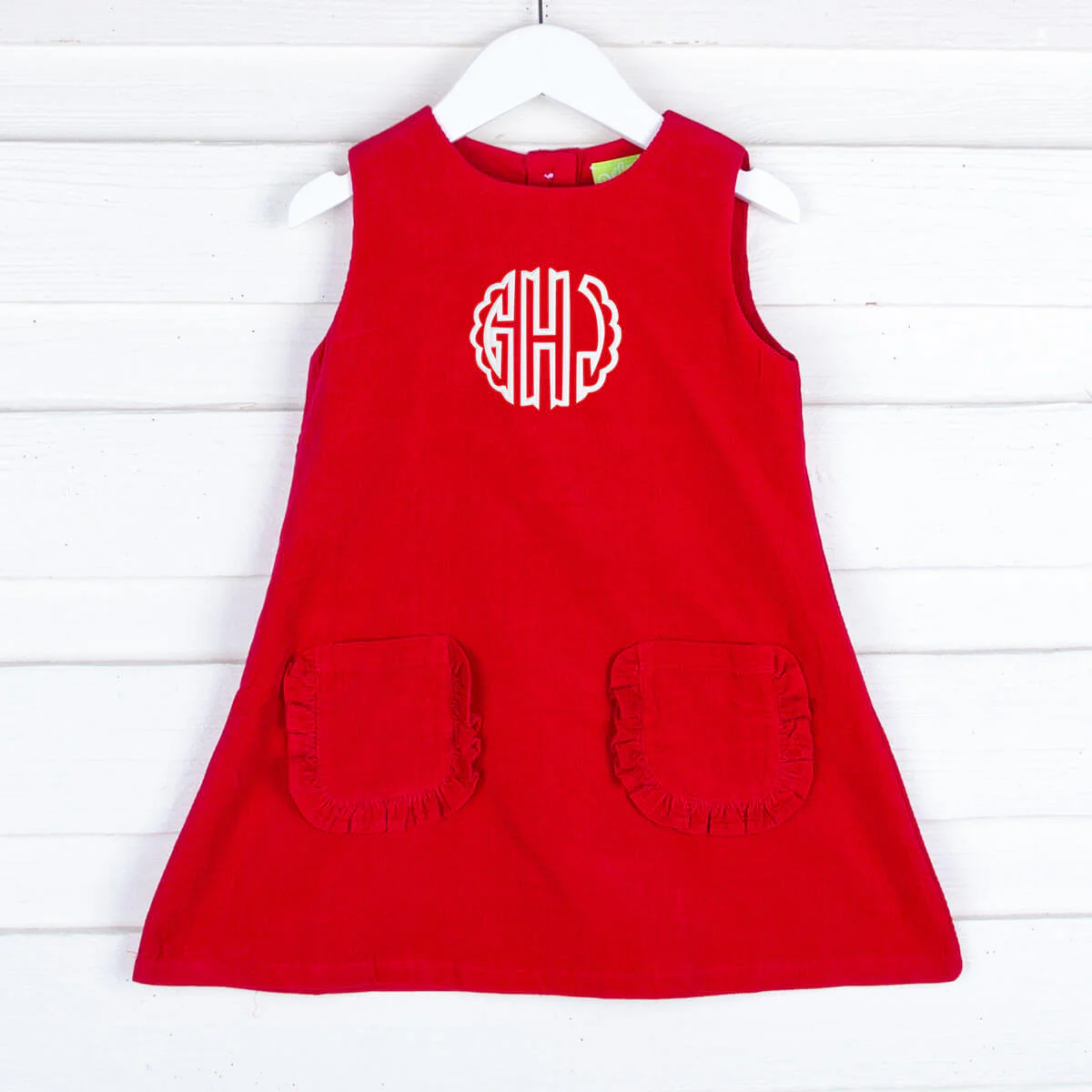 Red Corduroy Graycen Jumper Dress - Image 2