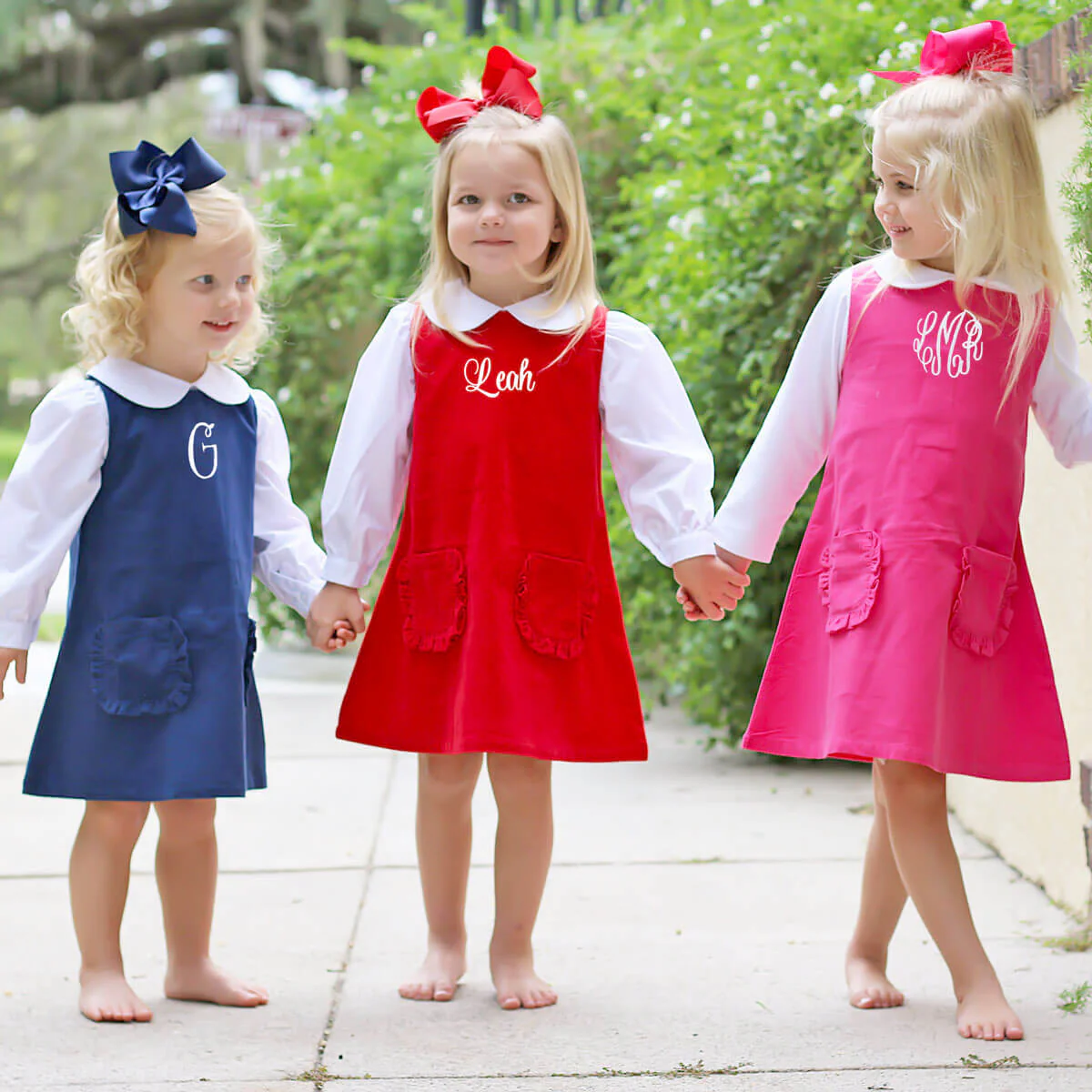 Red Corduroy Graycen Jumper Dress - Image 3