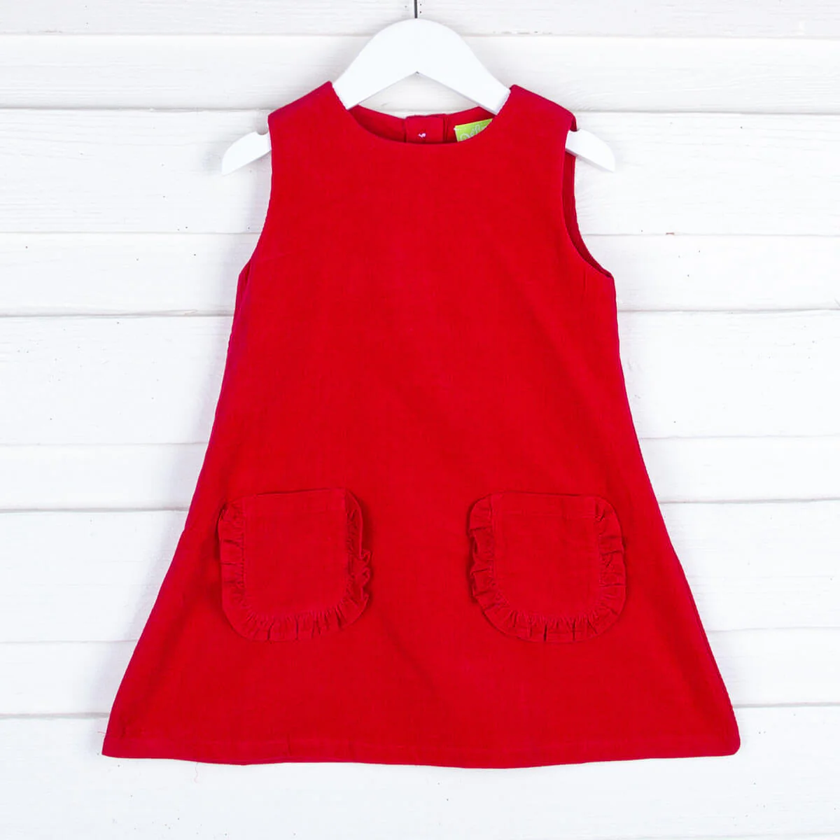 Red Corduroy Graycen Jumper Dress - Image 5