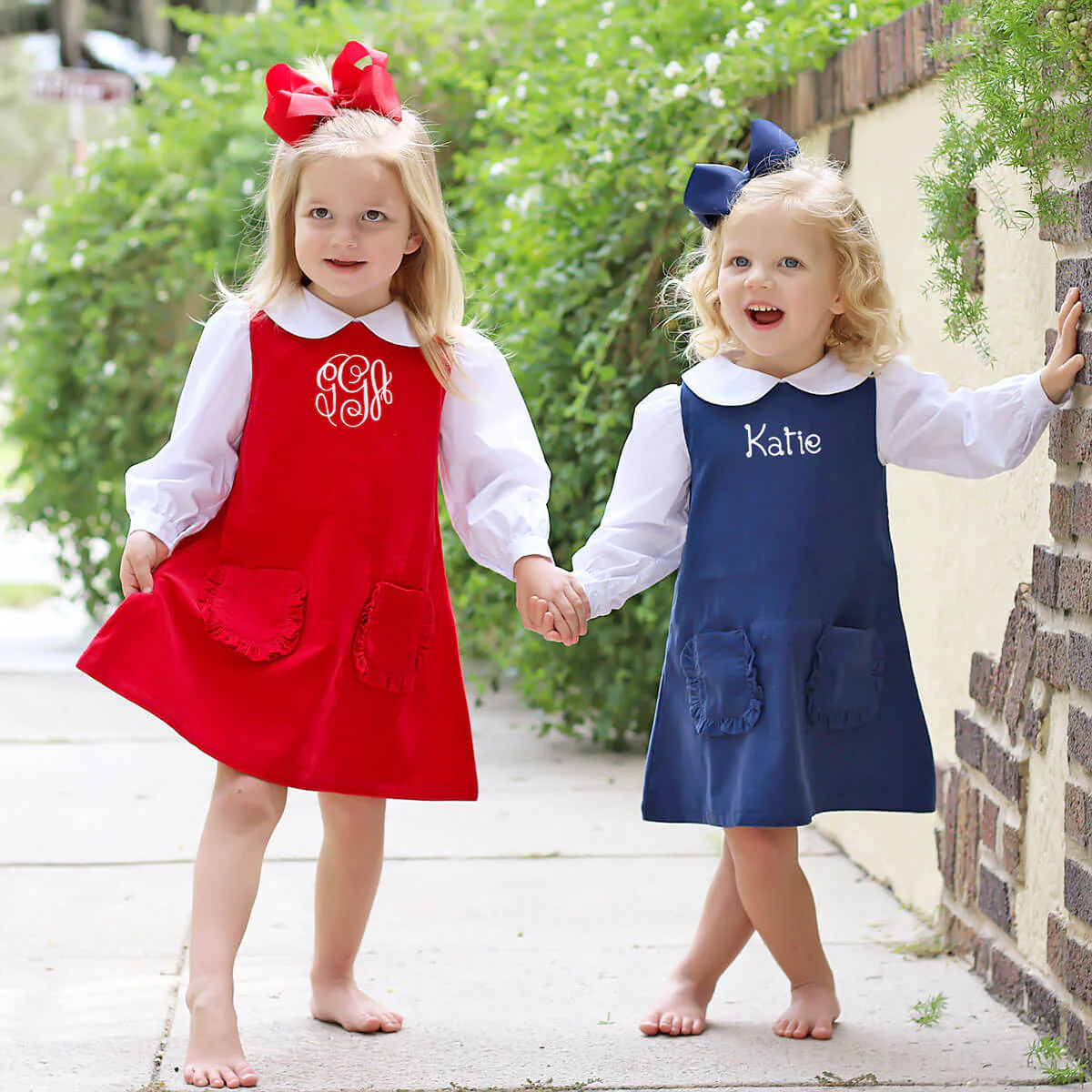 Red Corduroy Graycen Jumper Dress - Image 6