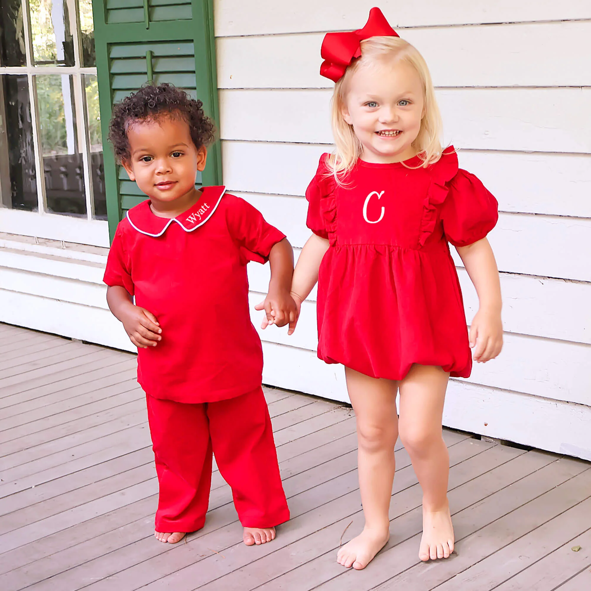 Red Corduroy Olivia Bubble - Image 3
