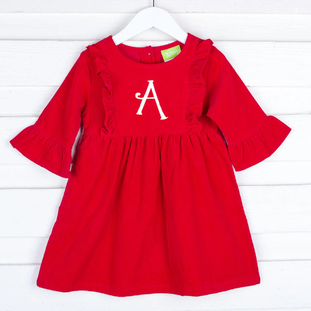 Red Corduroy Olivia Dress - Image 2