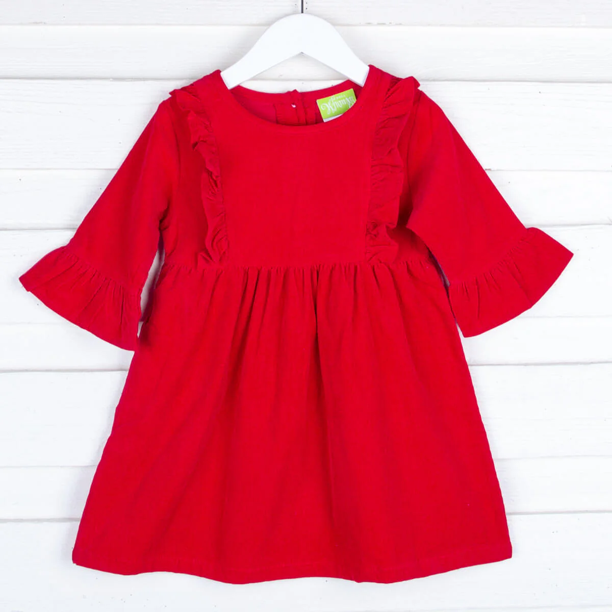 Red Corduroy Olivia Dress - Image 5