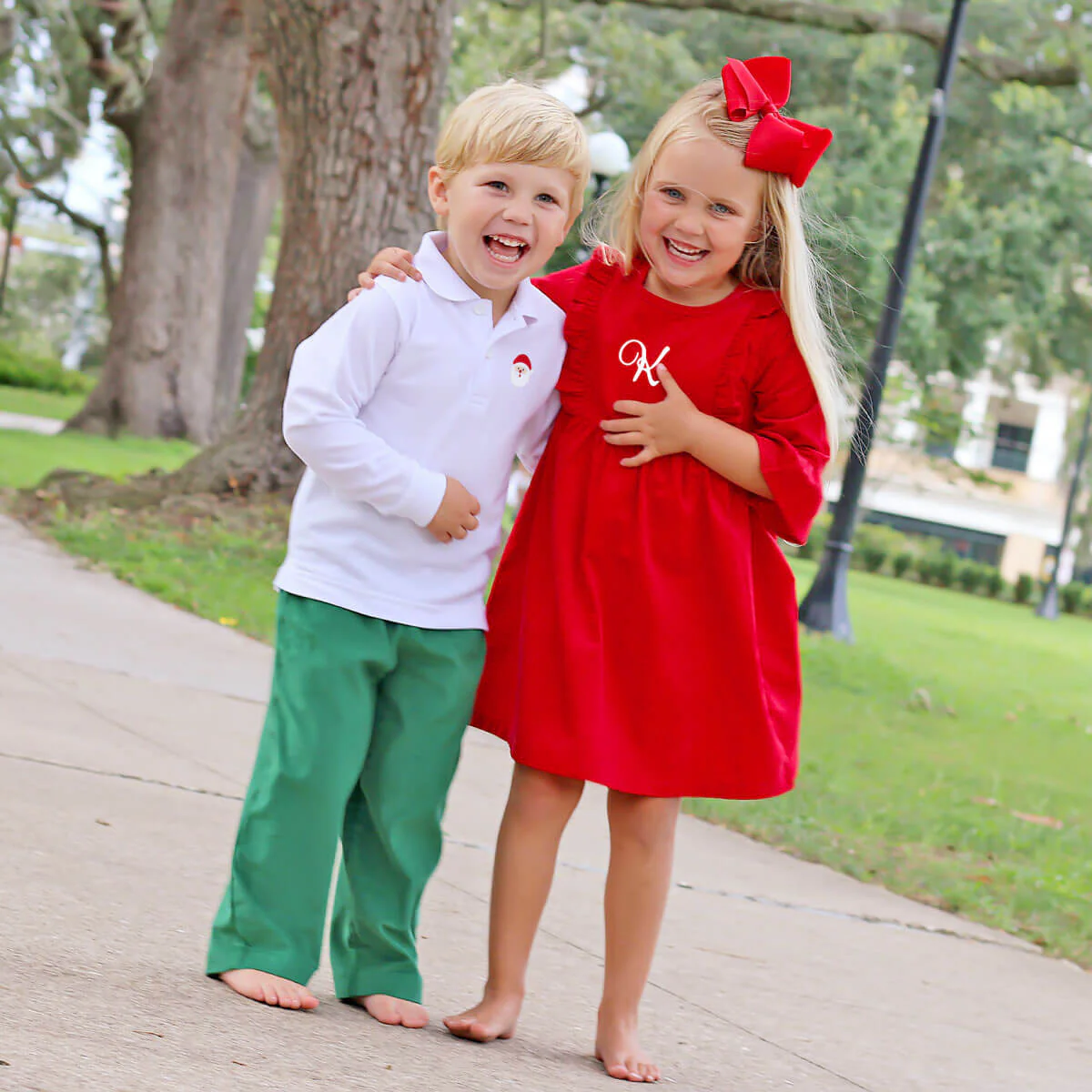 Red Corduroy Olivia Dress - Image 8