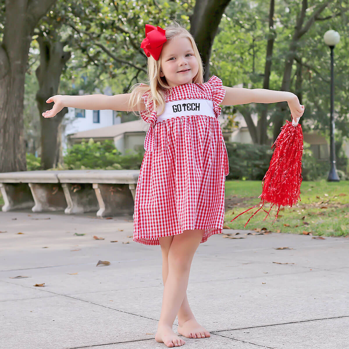Red Gingham Avery Dress - Image 3