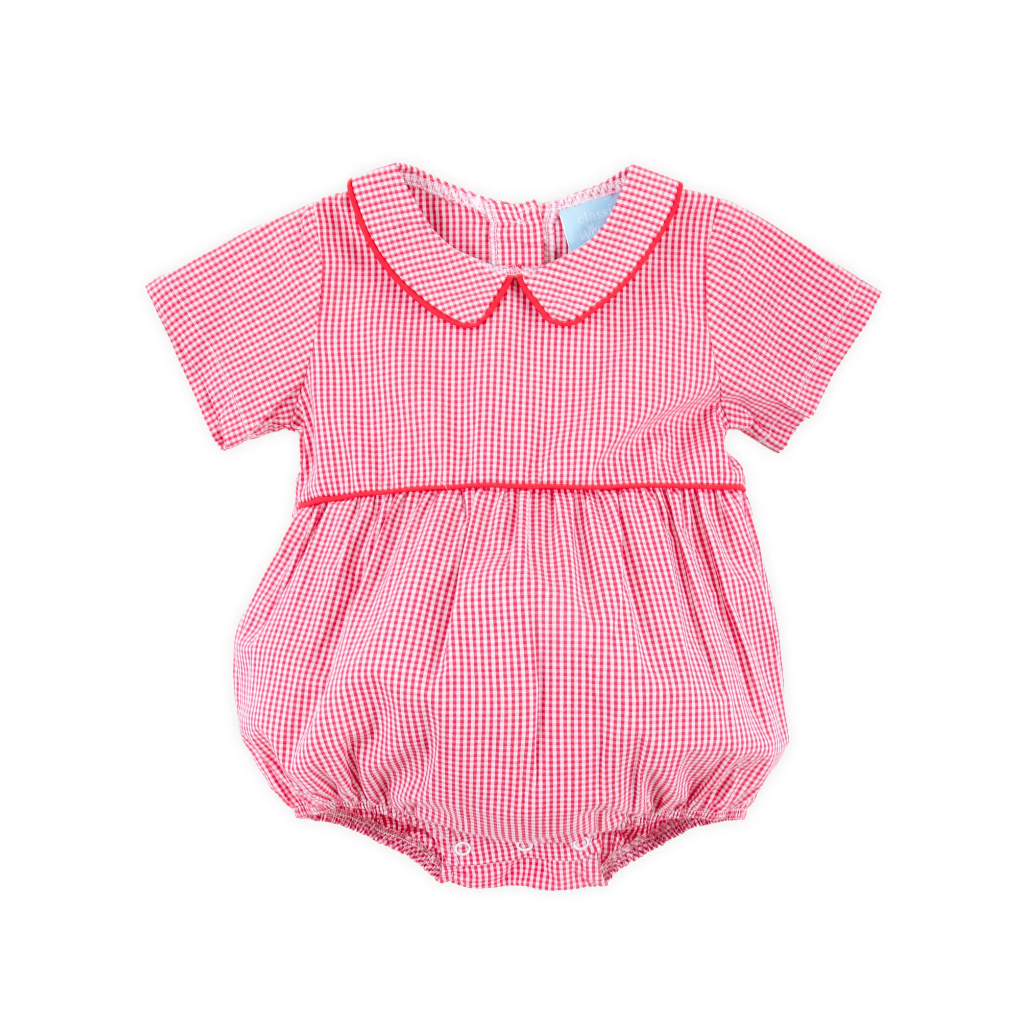 Gingham Collared Bubble Red - Image 2