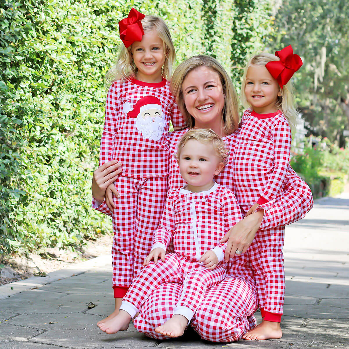 Red Gingham Knit Pajamas - Image 10