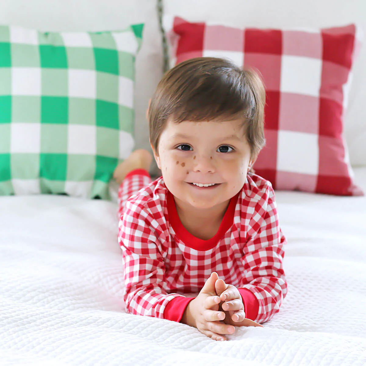 Red Gingham Knit Pajamas - Image 11
