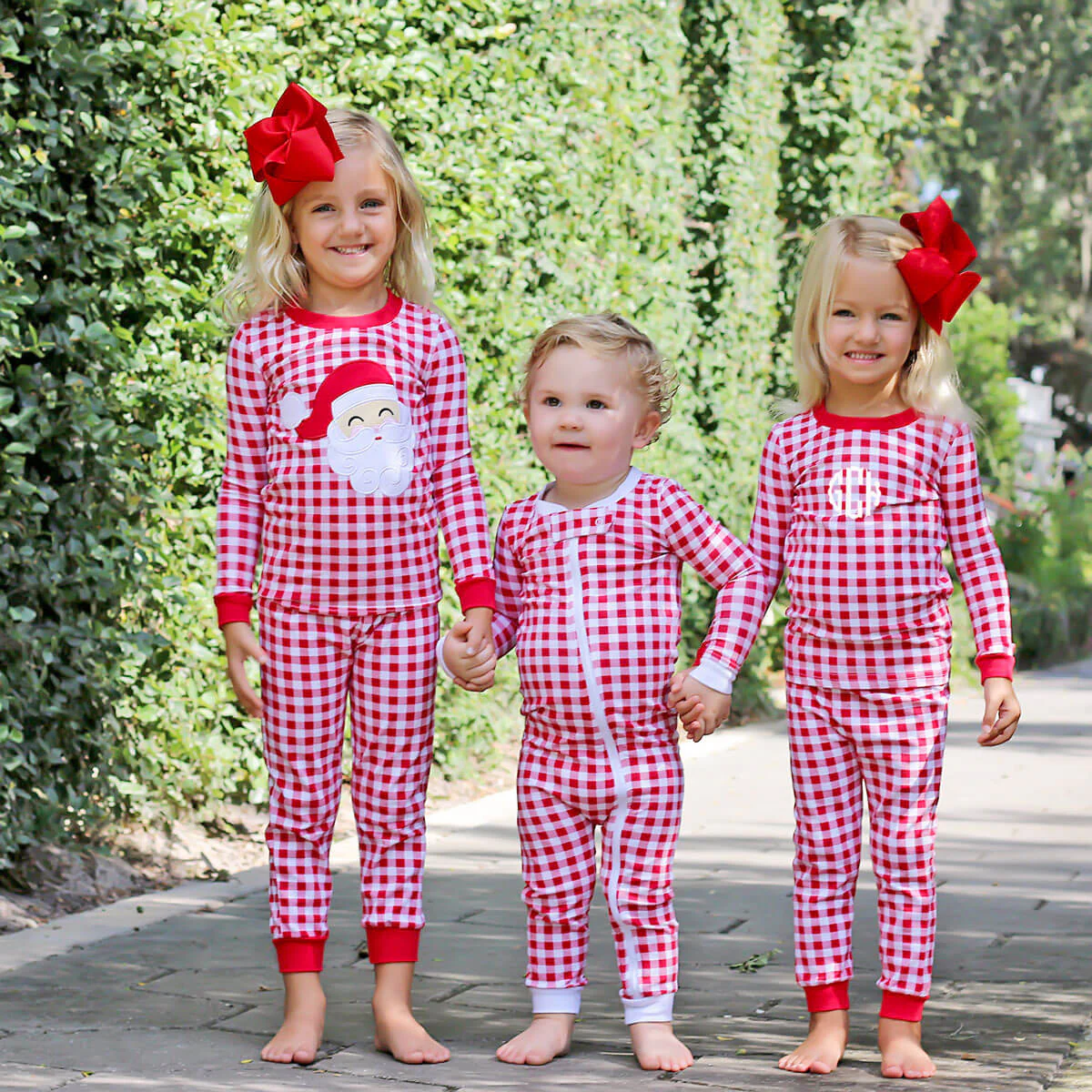 Red Gingham Knit Pajamas - Image 4