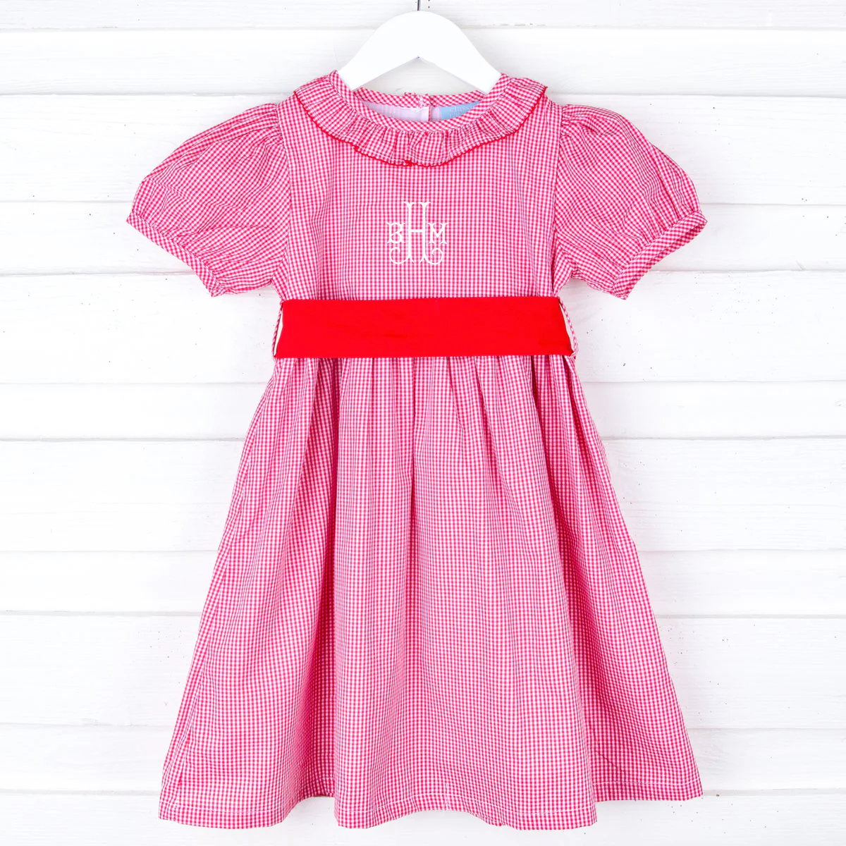 Red Gingham Sash Dress - Image 2