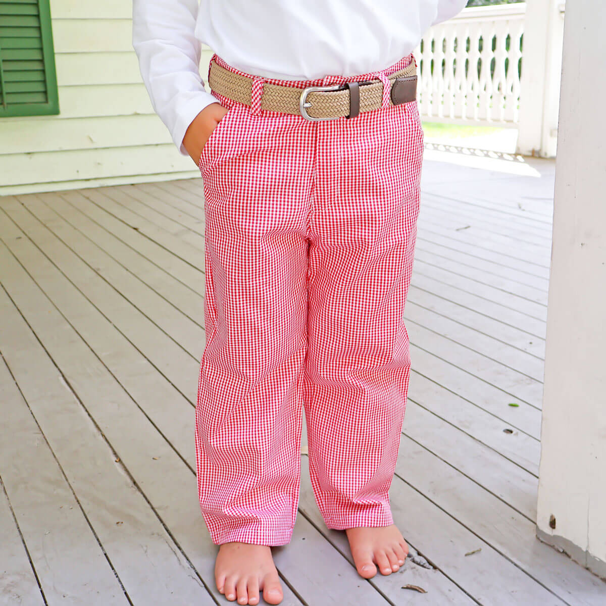 Red Gingham Standard Pants - Image 2