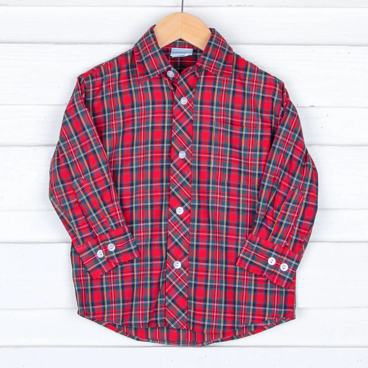 Red Plaid Button Down Shirt - Image 2