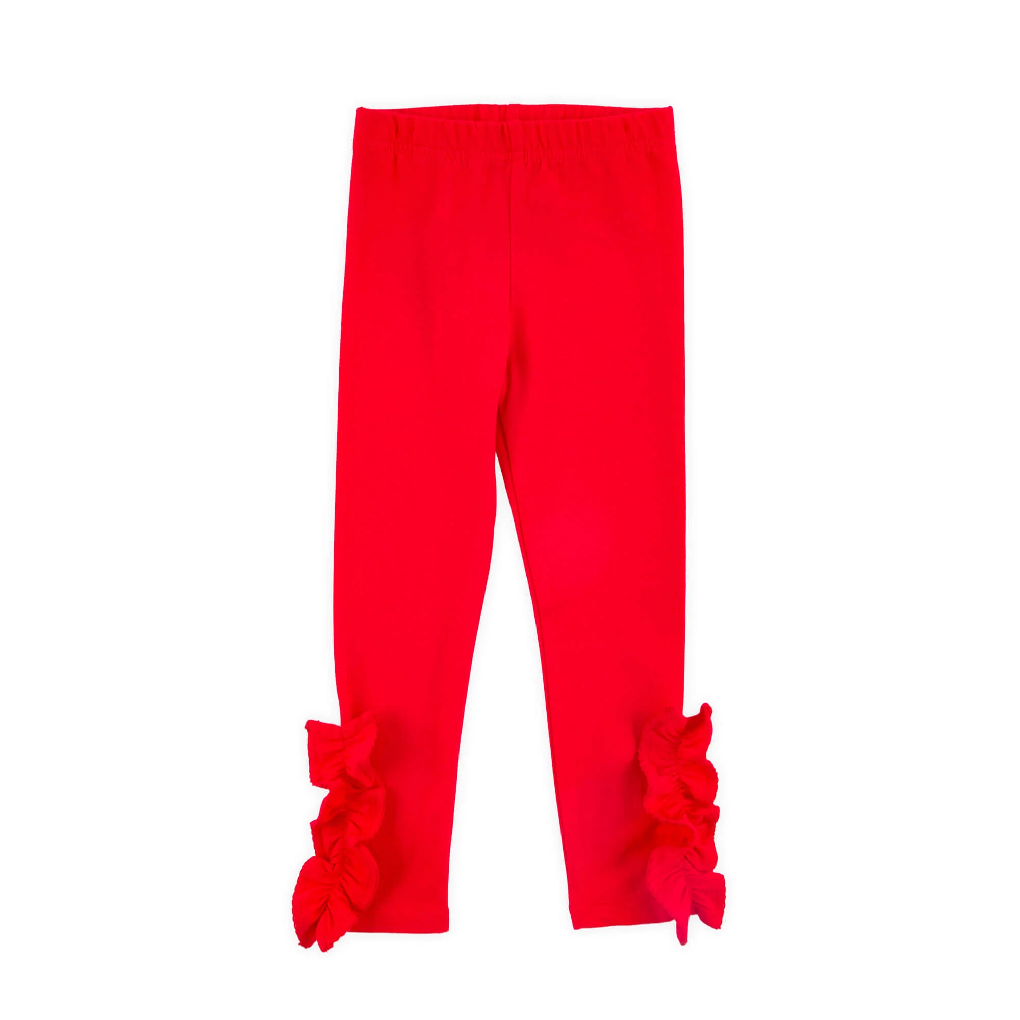 Red Side Ruffle Leggings - Image 2