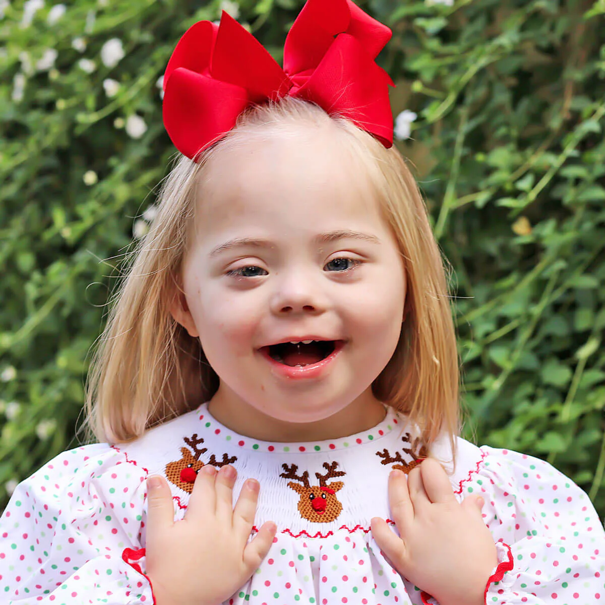 Reindeer Cheer Smocked Bloomer Set - Image 2