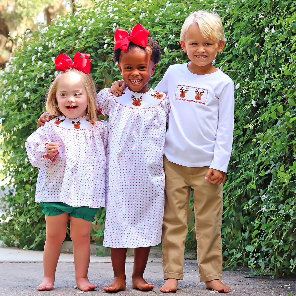 Reindeer Cheer Smocked Bloomer Set - Image 4