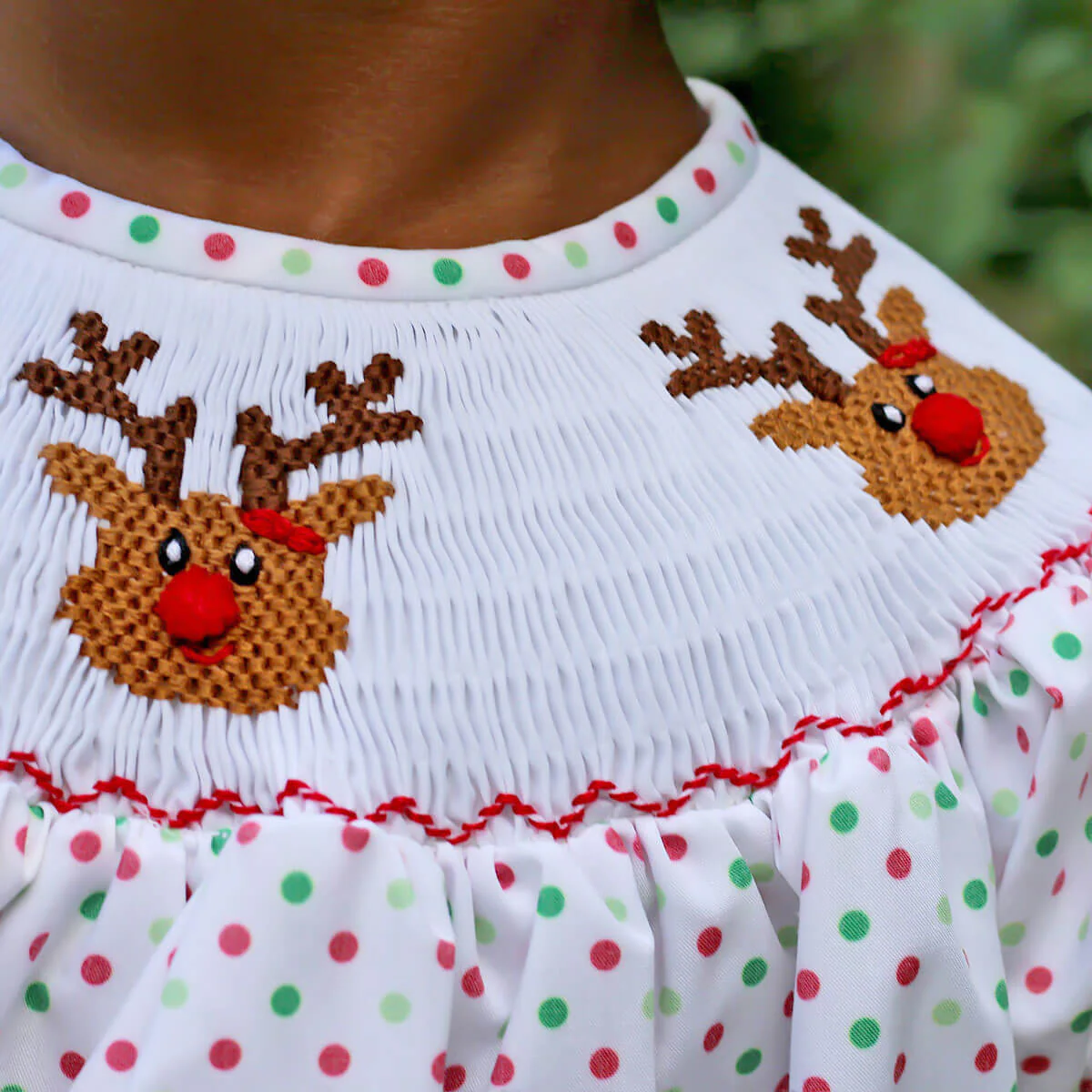 Reindeer Cheer Smocked Bloomer Set - Image 5