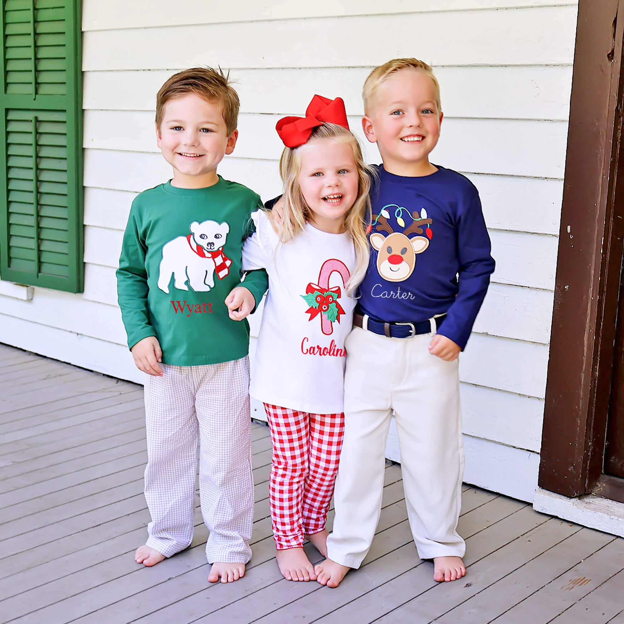 Reindeer Lights Navy Long Sleeve Shirt - Image 5