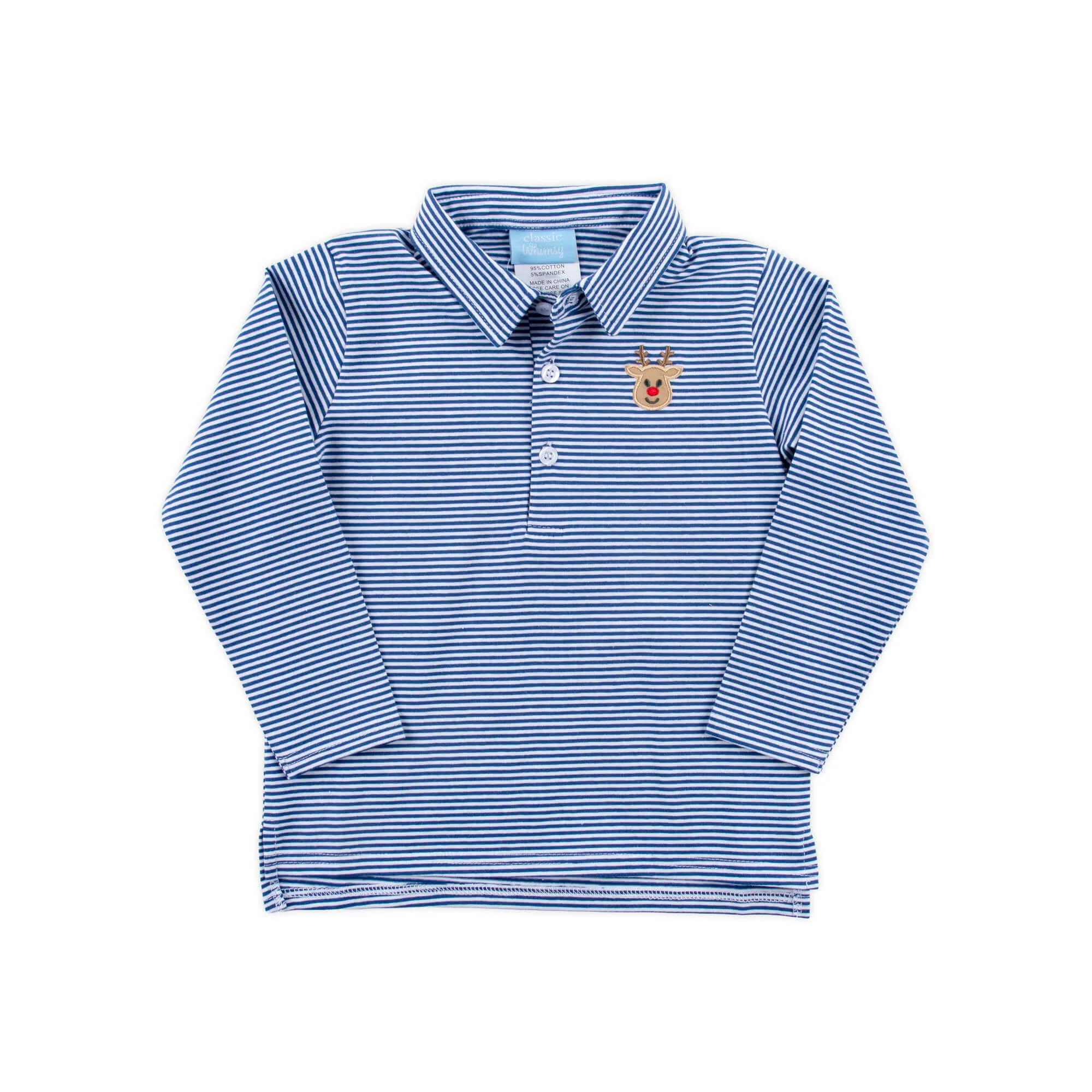 Reindeer Royal Stripe Long Sleeve Polo - Image 2