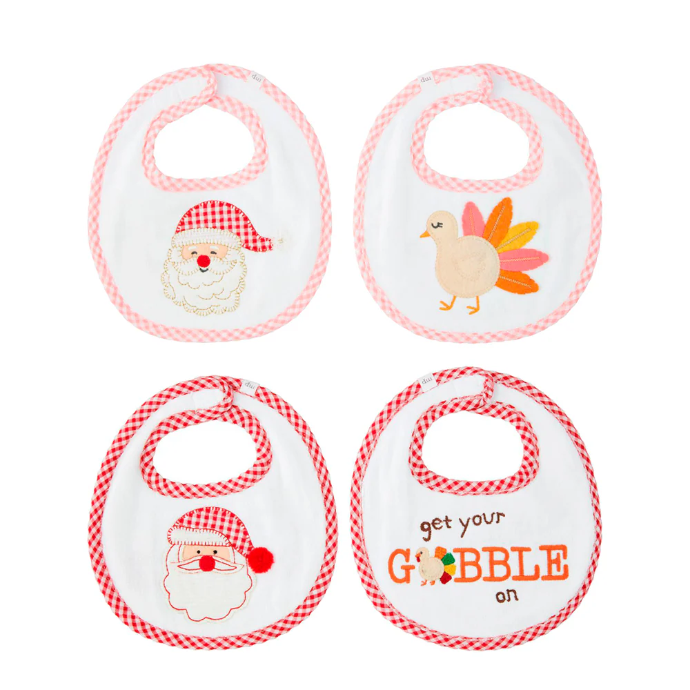 Reversible Thanksgiving & Christmas Bib - Image 2