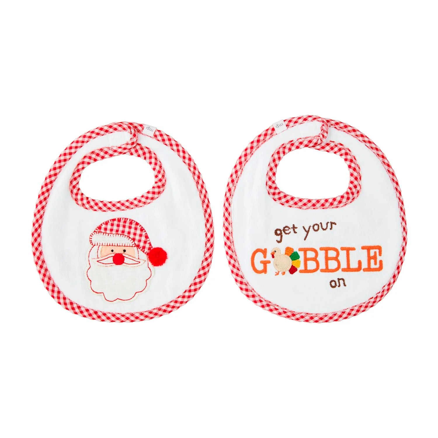 Reversible Thanksgiving & Christmas Bib - Image 3