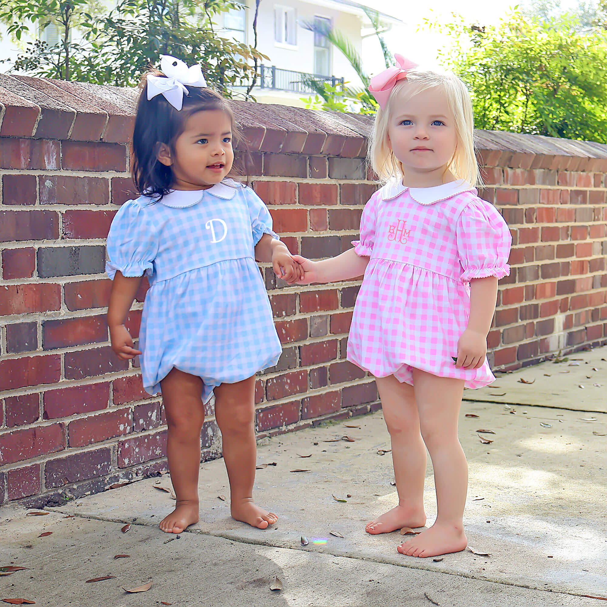 Riley Gingham Knit Bubble Blue - Image 5