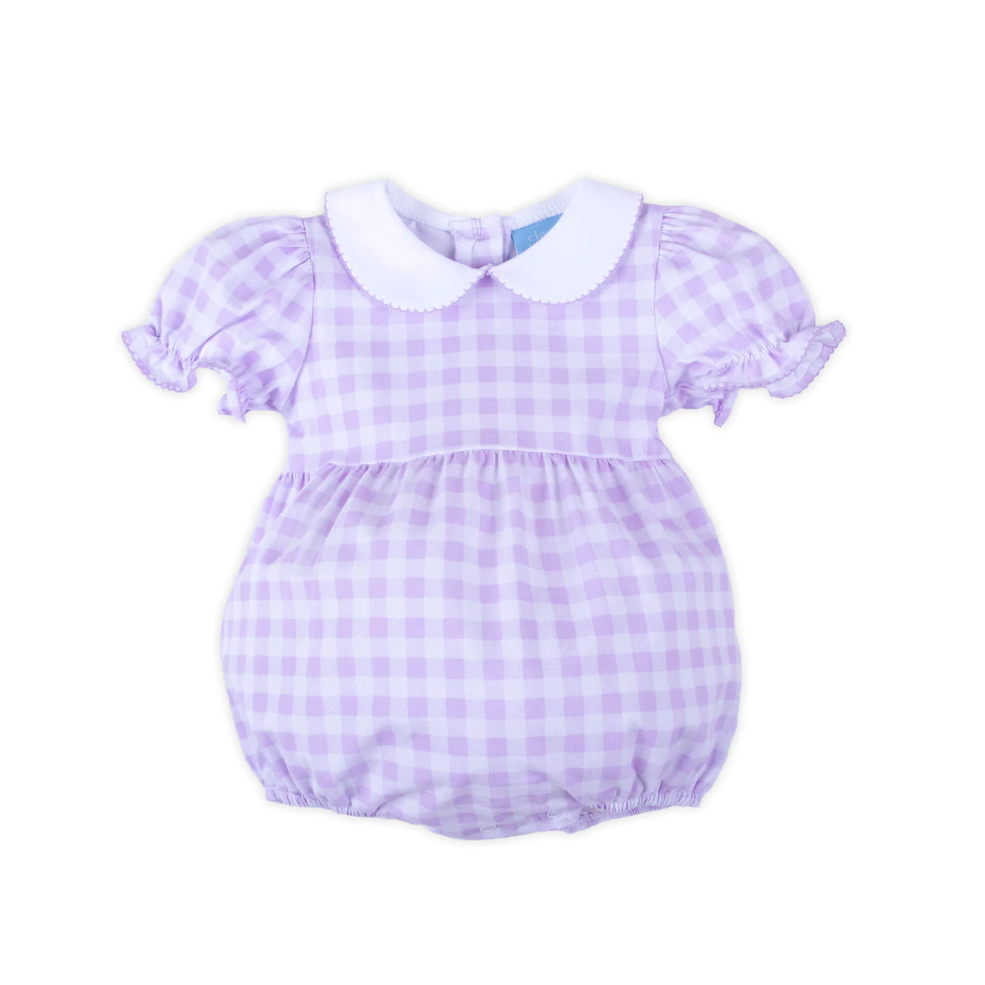 Riley Gingham Knit Bubble Lavender - Image 2