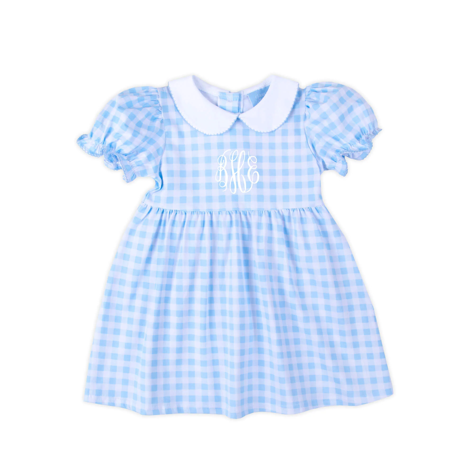 Riley Gingham Knit Dress Blue - Image 2
