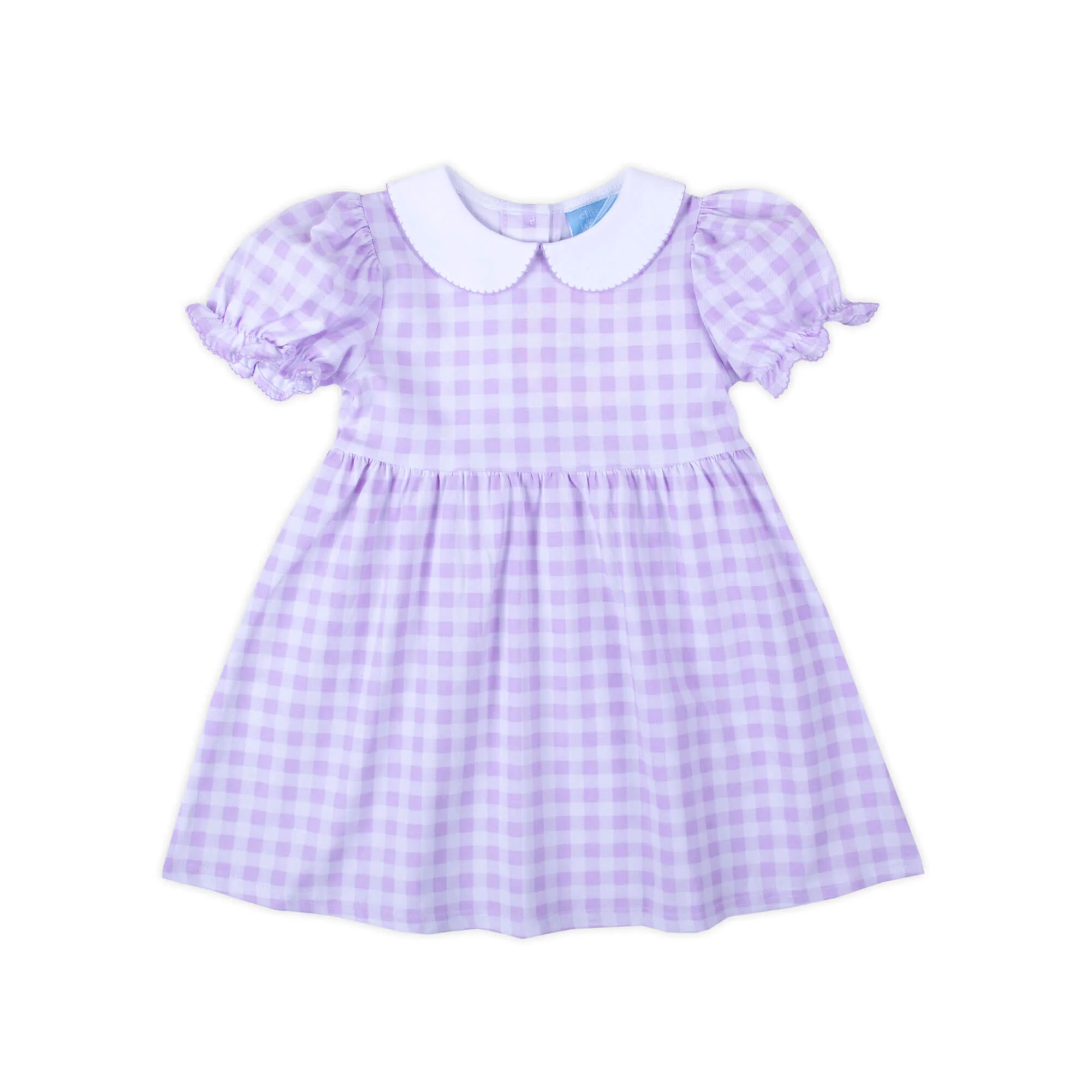 Riley Gingham Knit Dress Lavender - Image 3