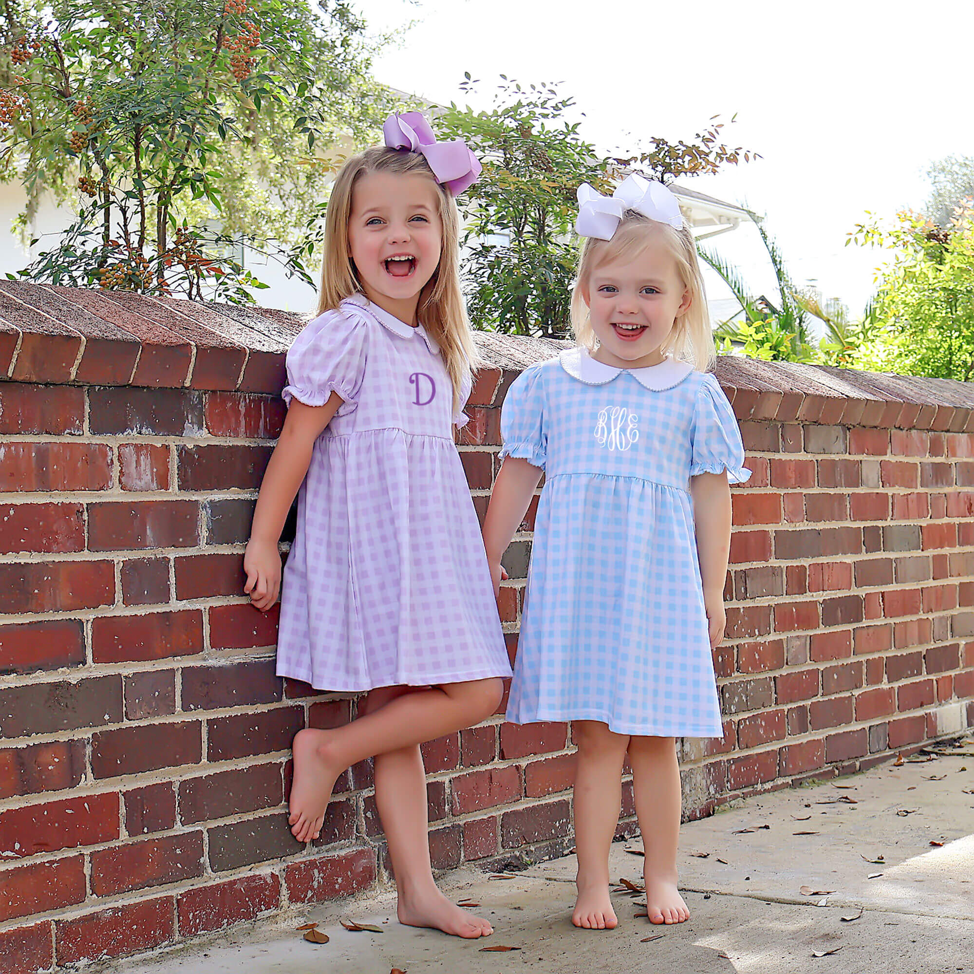 Riley Gingham Knit Dress Lavender - Image 4