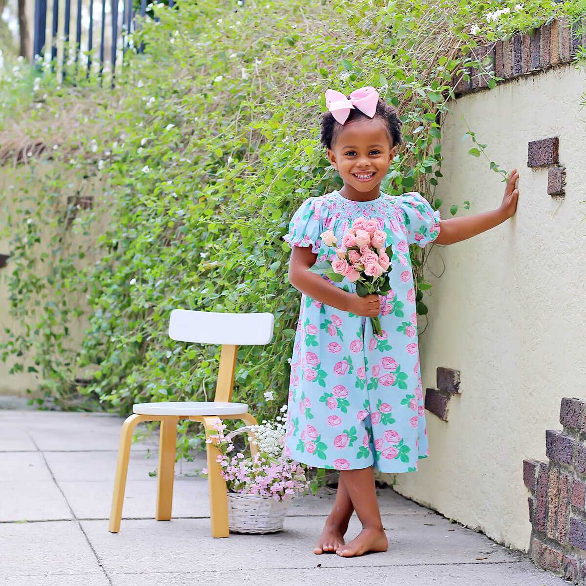 Rose Arbor Smocked Bishop Dress - Image 3