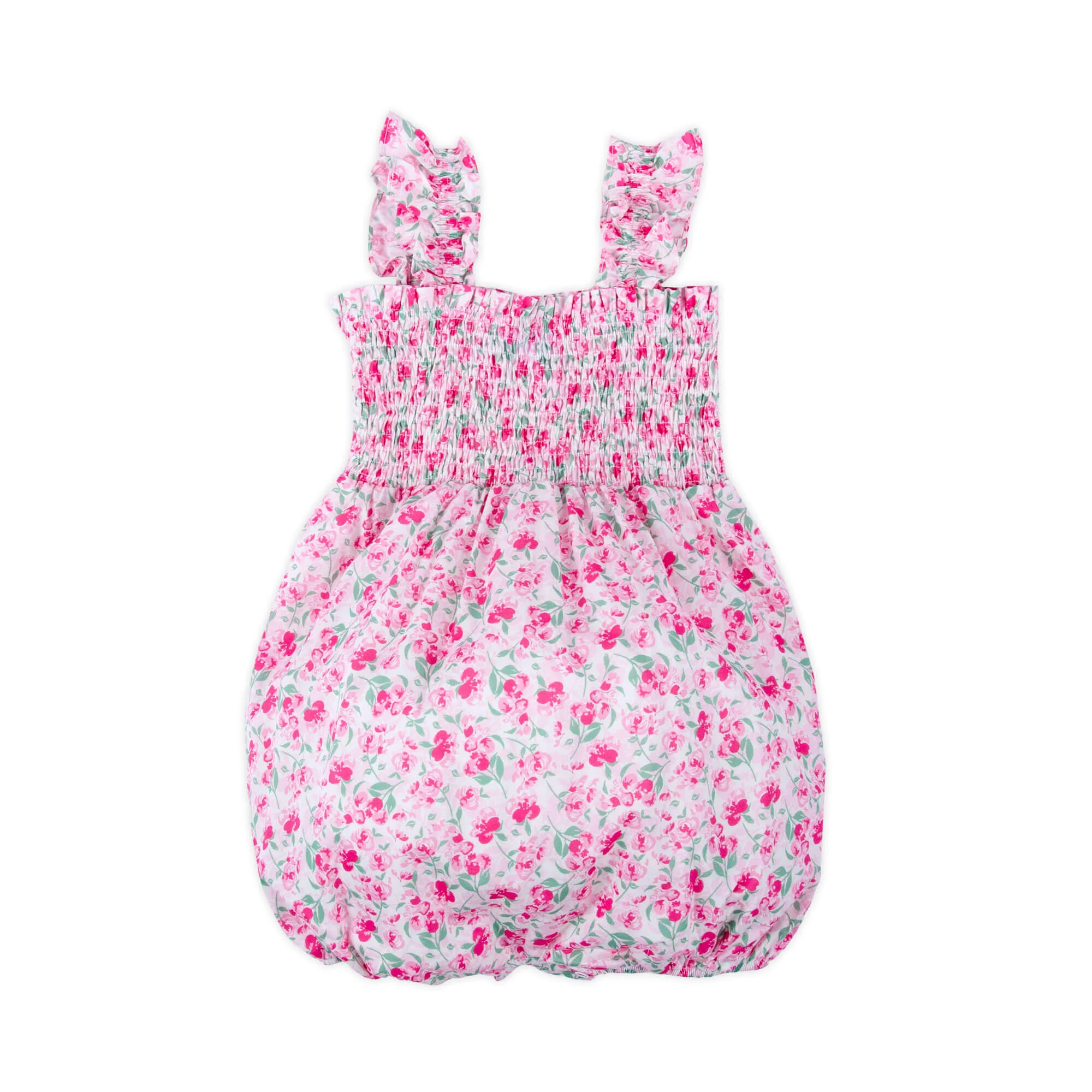 Rose Garden Floral Smocked Hannah Bubble - Image 2