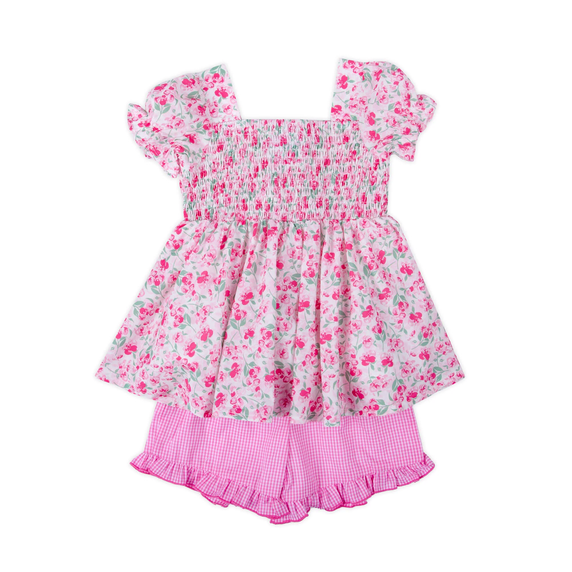 Rose Garden Floral Smocked Hannah Short Set - Image 2