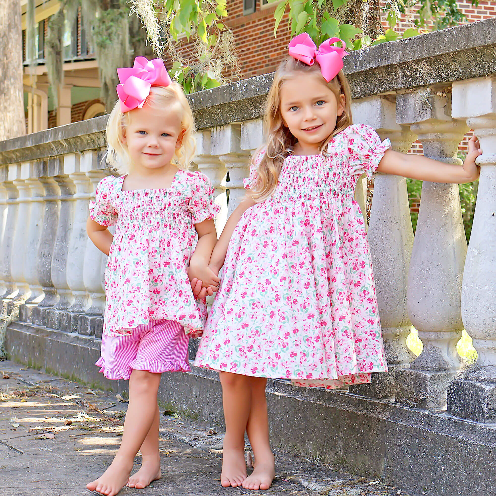 Rose Garden Floral Smocked Hannah Short Set - Image 3