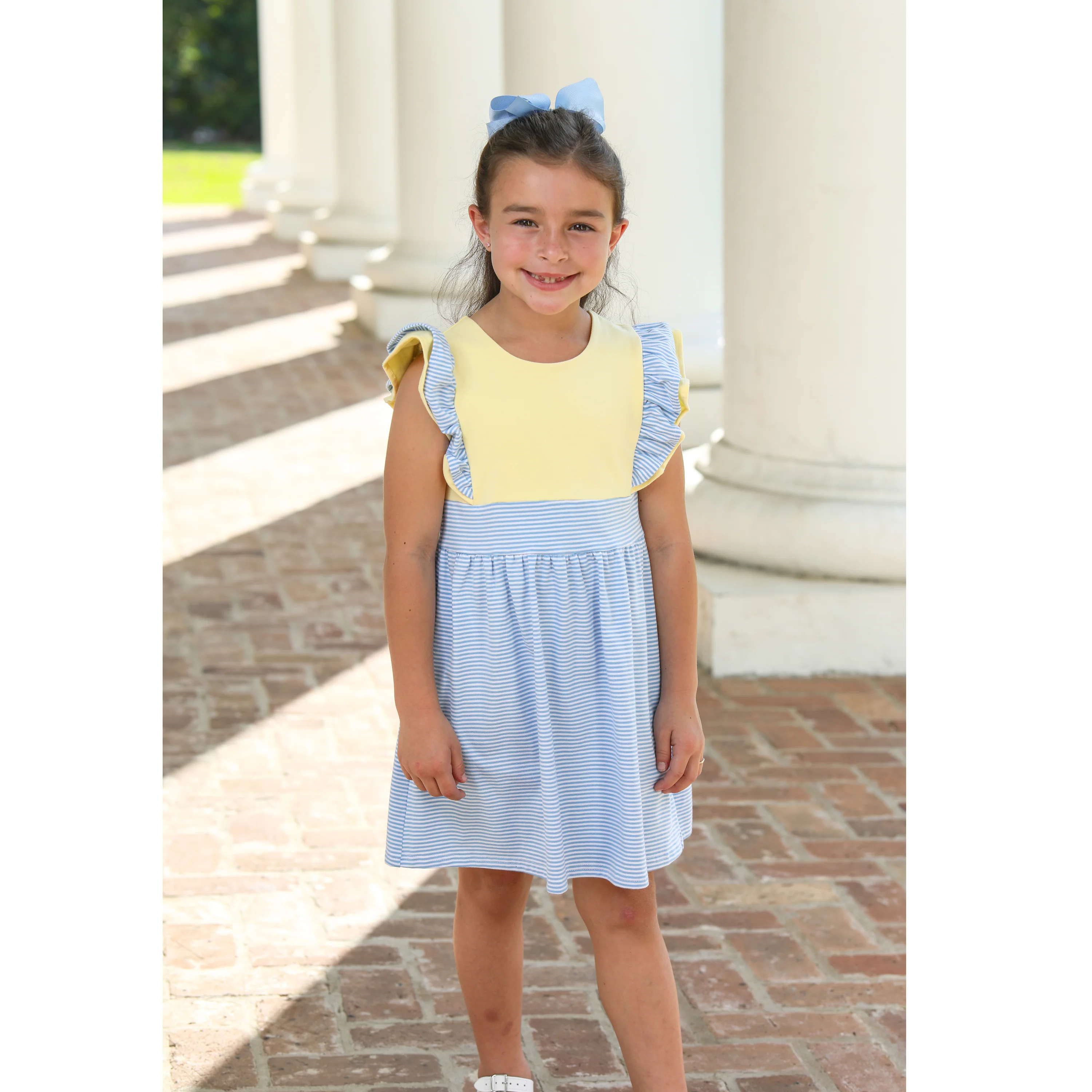 Rosie Ruffle Dress Cornflower - Image 2