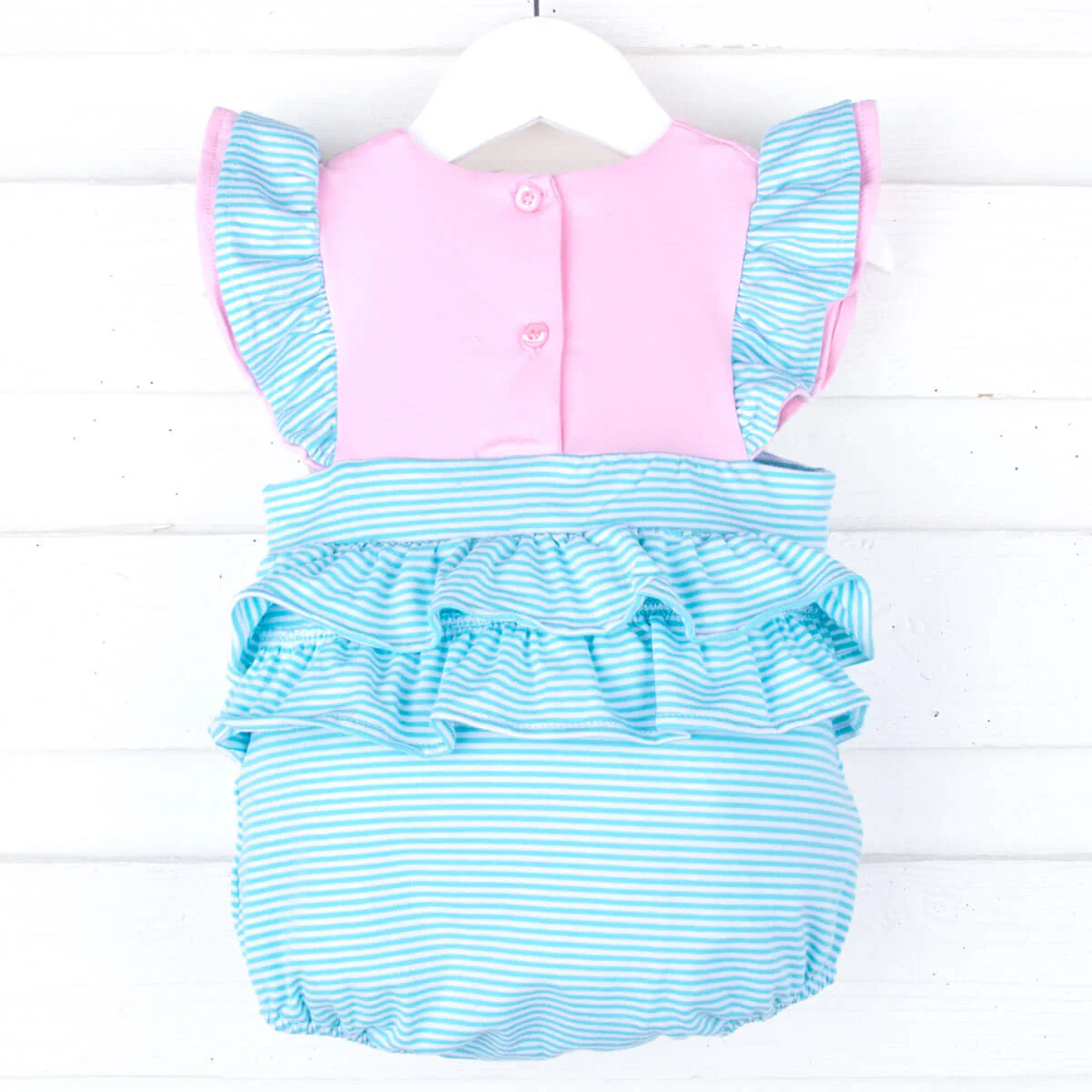 Rosie Mint Stripe & Pink Knit Bubble - Image 2