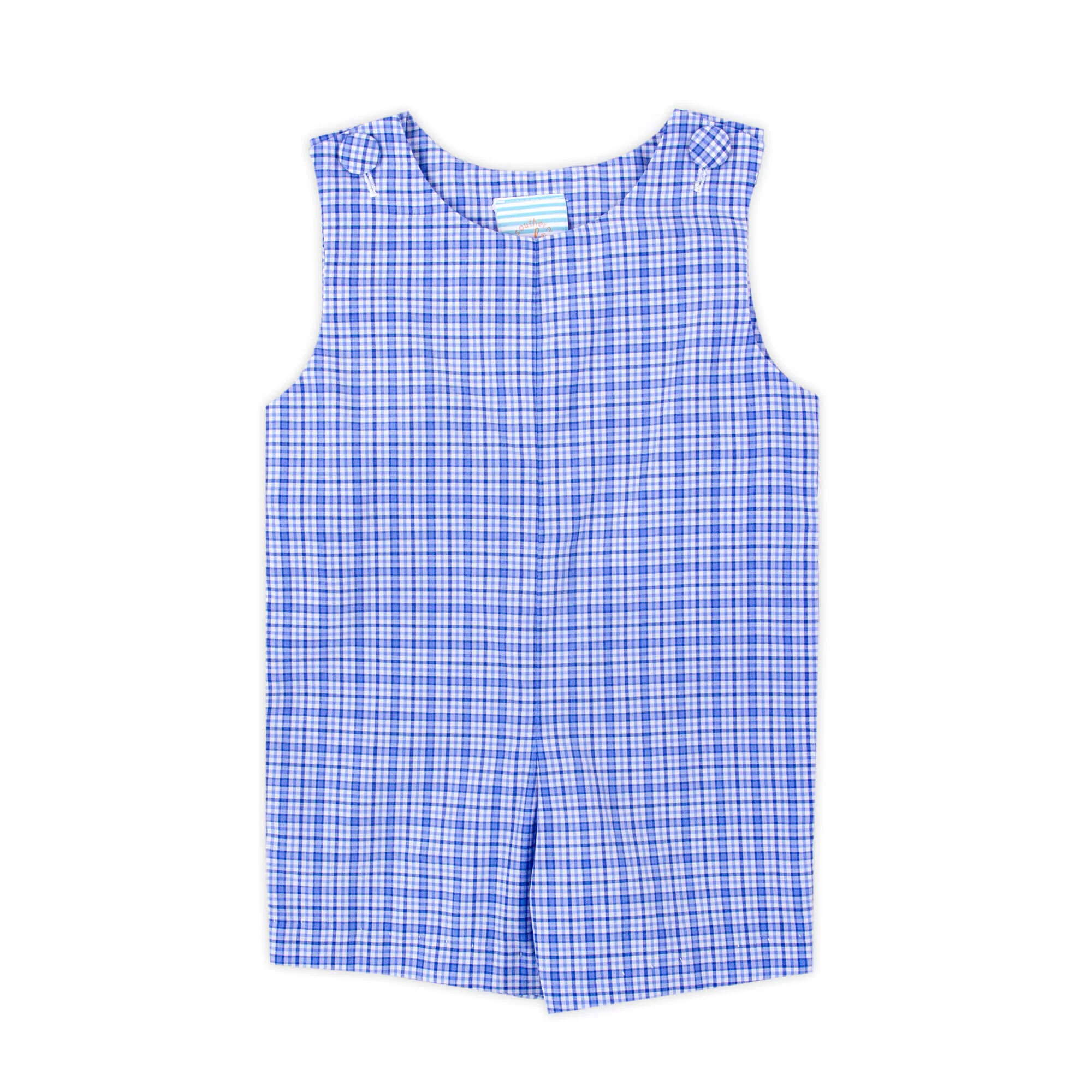 Royal And Light Blue Plaid Jon Jon - Image 2