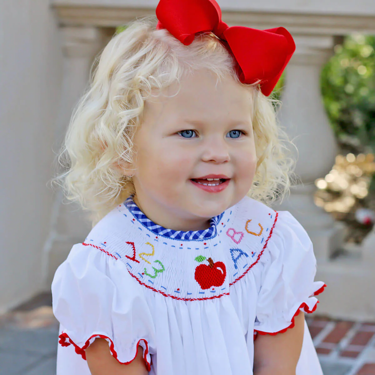 My ABC and 123 Smocked Royal Short Set - Image 3