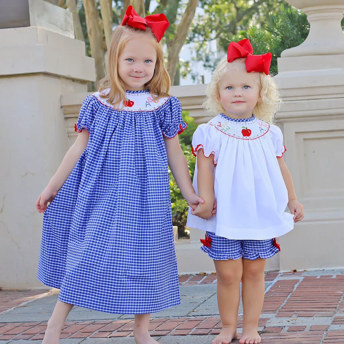 My ABC and 123 Smocked Royal Short Set - Image 4