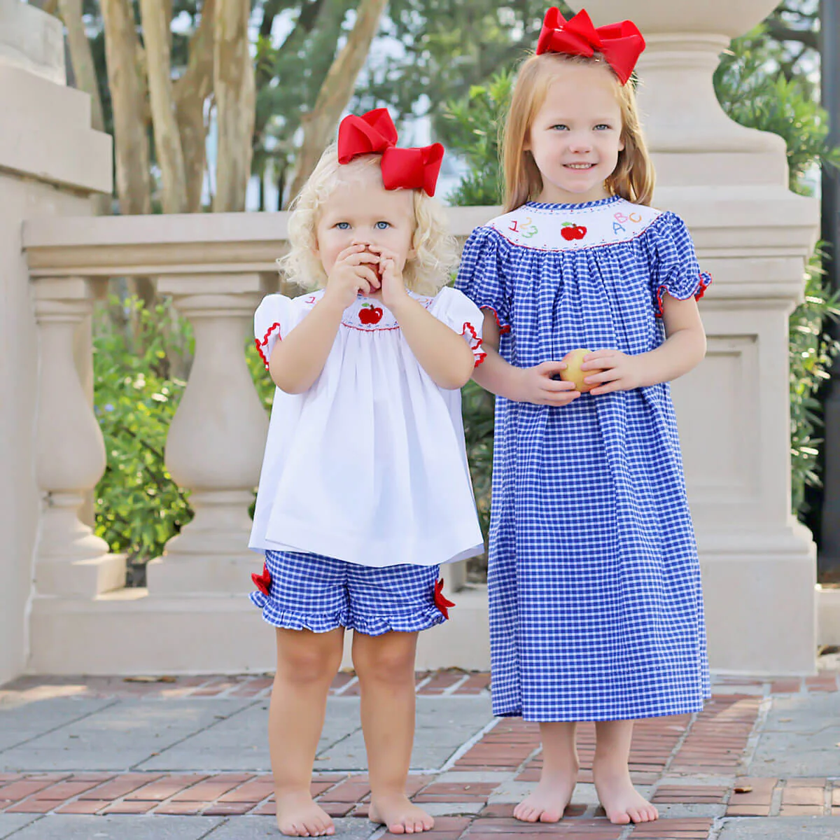 My ABC and 123 Smocked Royal Short Set - Image 5