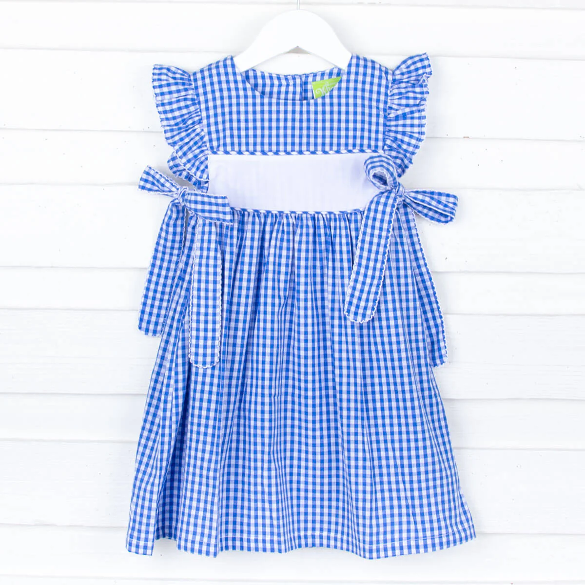 Royal Blue Gingham Avery Dress - Image 3