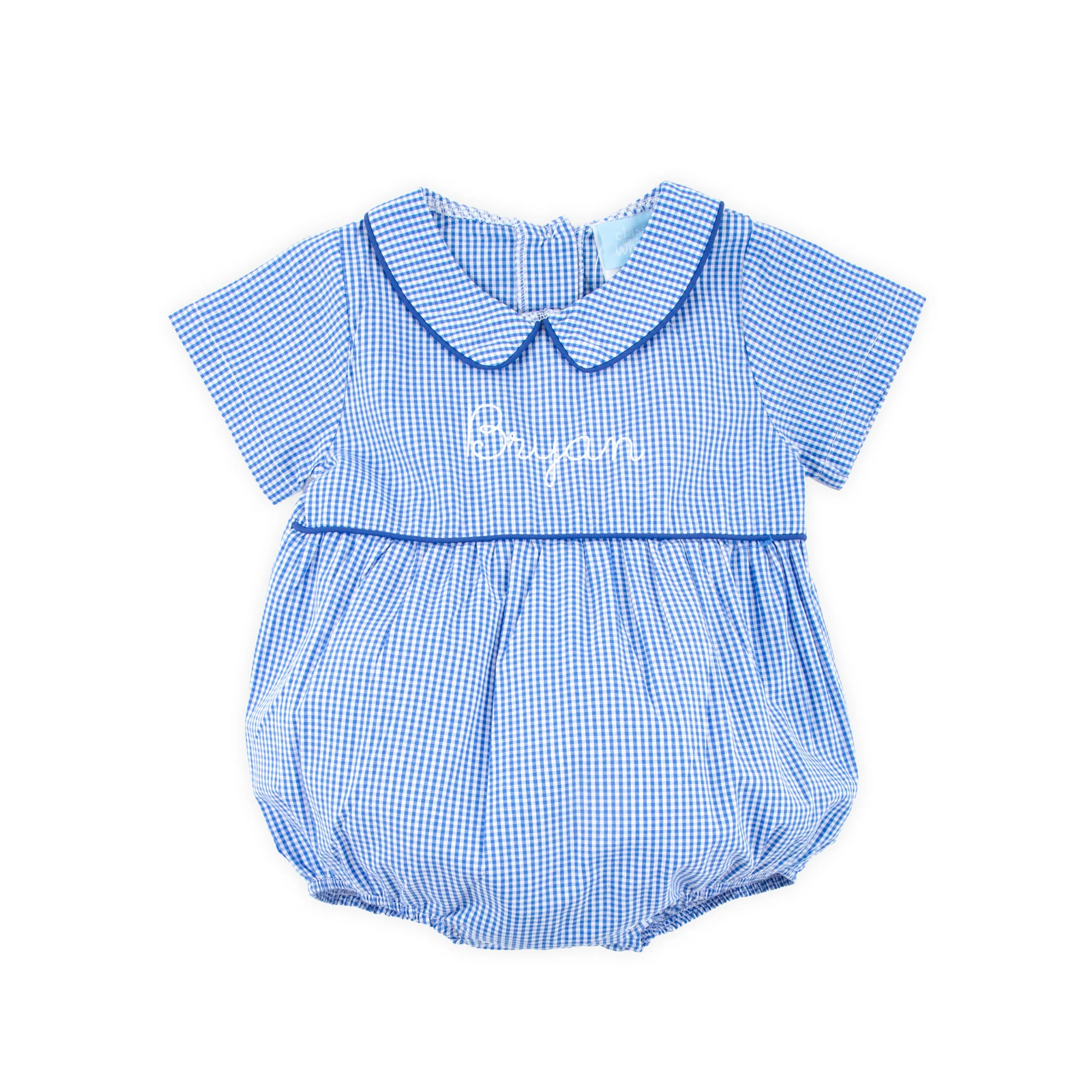 Gingham Collared Bubble Royal - Image 2