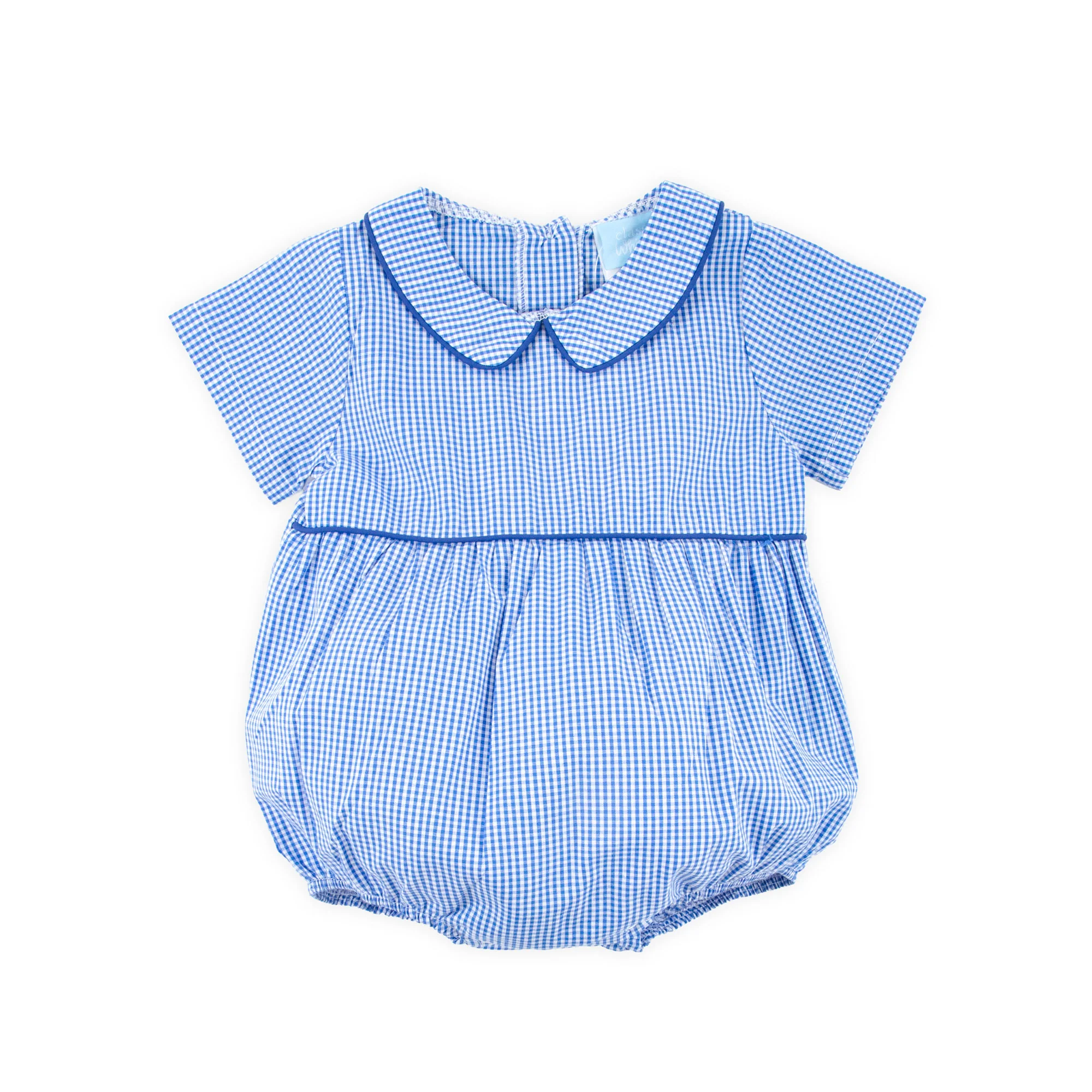 Gingham Collared Bubble Royal - Image 3
