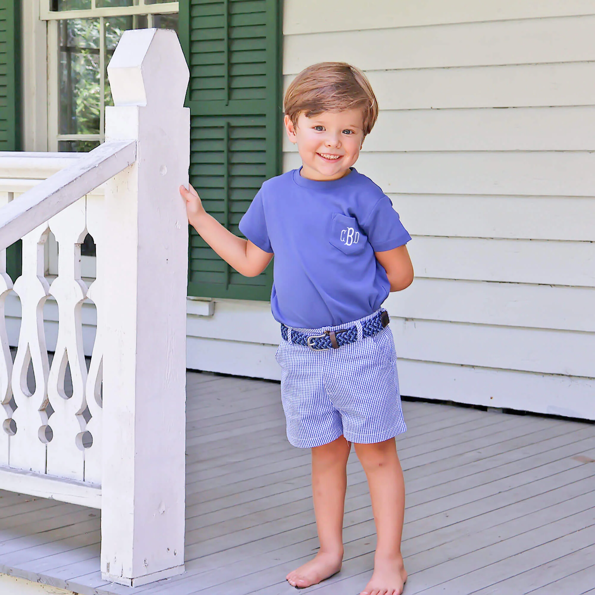 Gingham Standard Shorts Royal Blue - Image 2